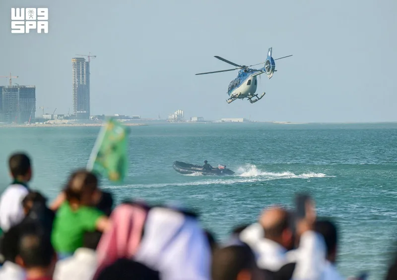 Naval Forces Stage Air and Sea Shows on Al-Khobar Waterfront for National Day
