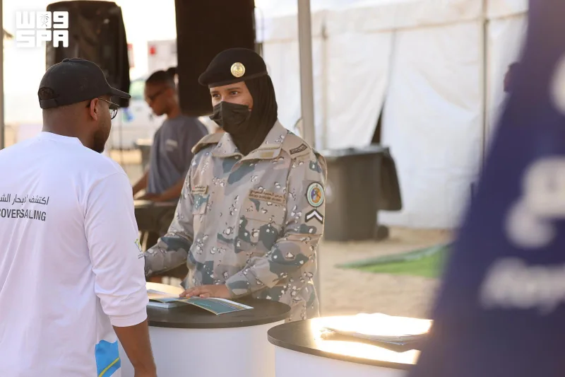 إرشادات للوقاية من الغرق ومعدات إنقاذ في معرض توعوي لحرس الحدود بينبع الصناعية