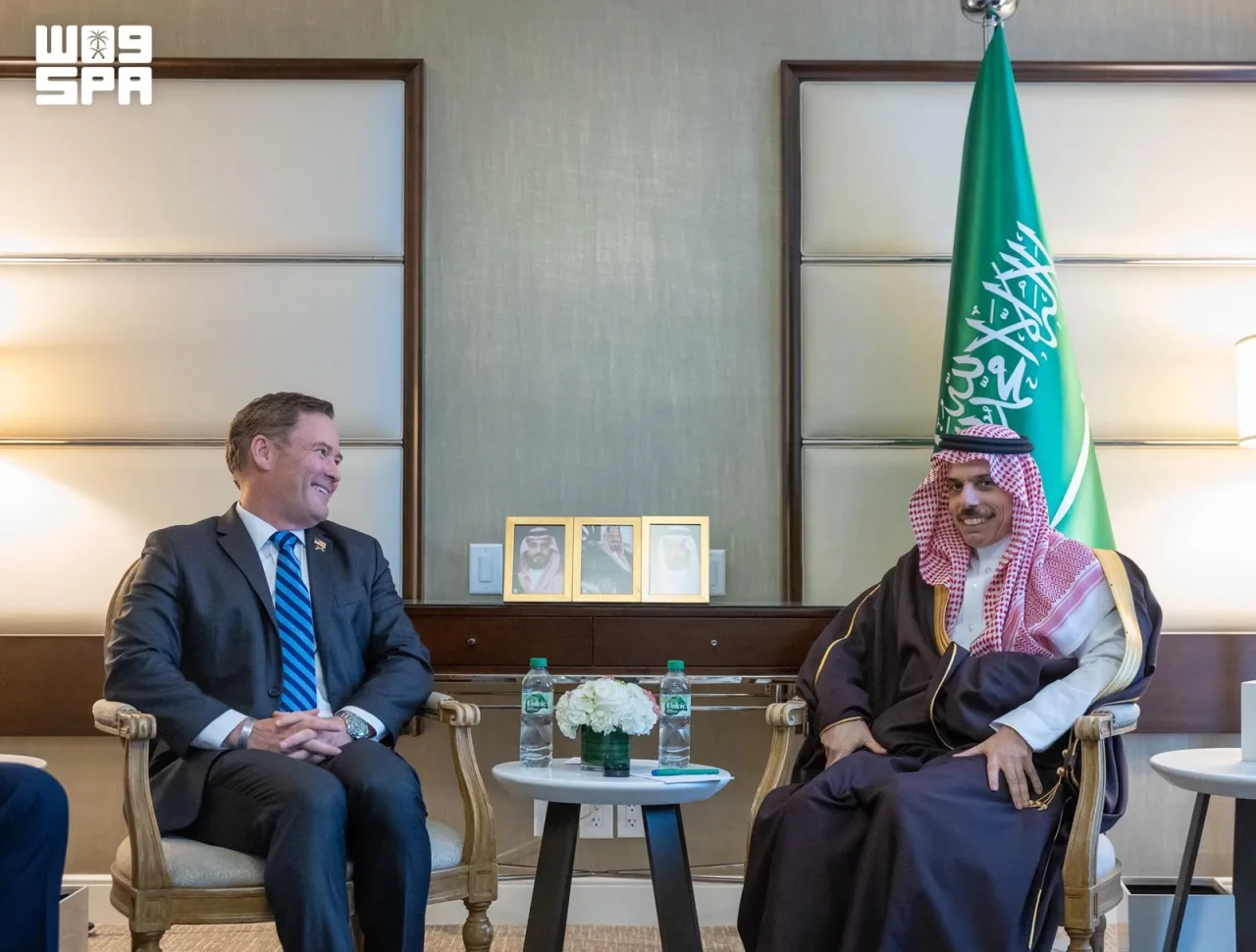 دیدار وزیر امور خارجه عربستان سعودی با مایکل والتز در واشنگتن
