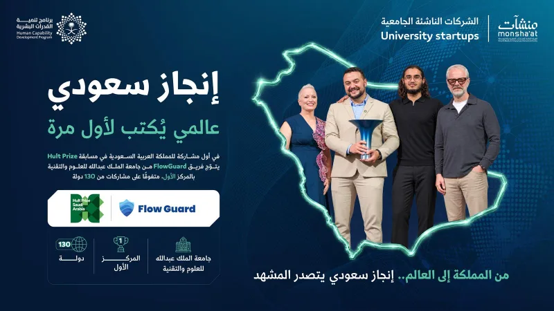 استارتاپ FlowGuard از کاوست در نخستین حضور سعودی قهرمان جهانی Hult Prize شد