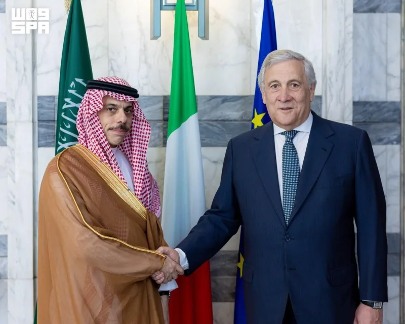 بيان سعودي إيطالي من روما: حرية الملاحة في هرمز وباب المندب ضرورة ورفض لضم الضفة الغربية