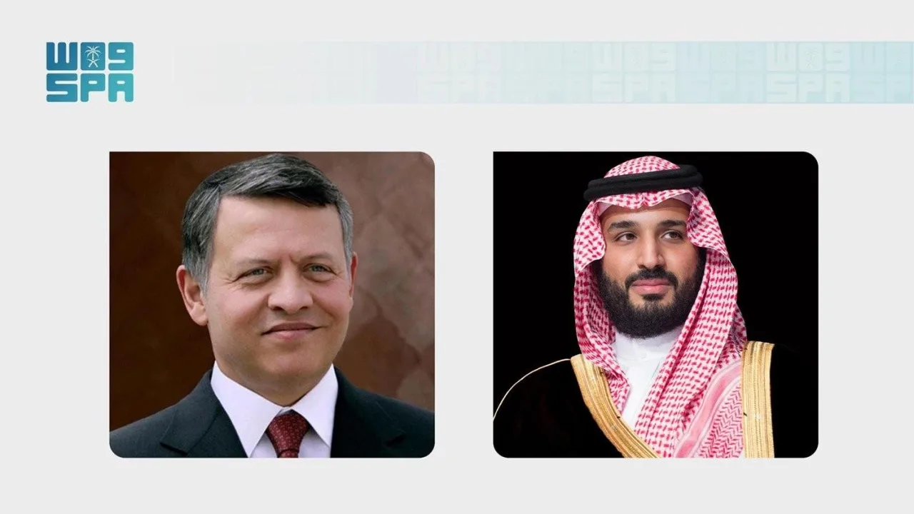 العاهل الأردني يدين لولي العهد اعتداءات جماعة الحوثيين الإرهابية ويؤكد وقوف الأردن مع المملكة