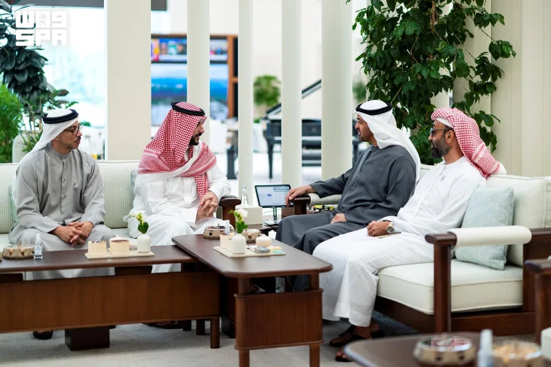 Prince Khalid bin Salman meets UAE President in Abu Dhabi on leadership's directives